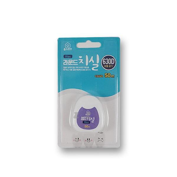 홈스피아 라운드 치실 50M -H/혀클리너/치실 플라그제거 치석제거 구취 잇몸질환예방 충치예방 치간칫솔