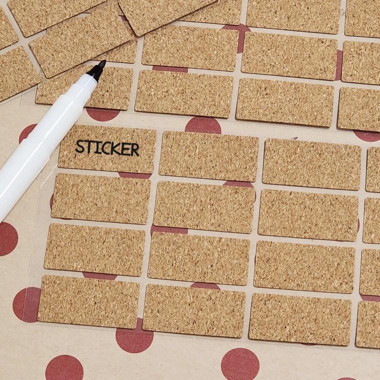 코르크 방수 스티커 15x30mm