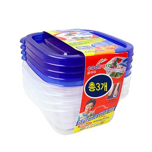 쿨라라 정사각1호 330ml 6P - O/반찬통/찬통/도시락/김