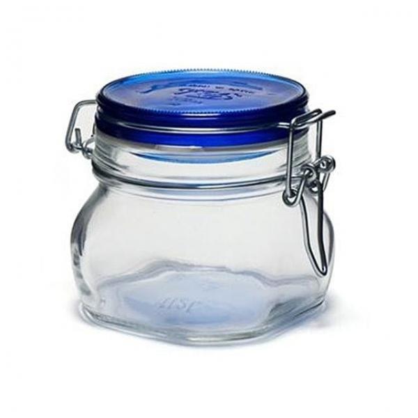 밀폐 공병 유리용기 피도500ml 블루