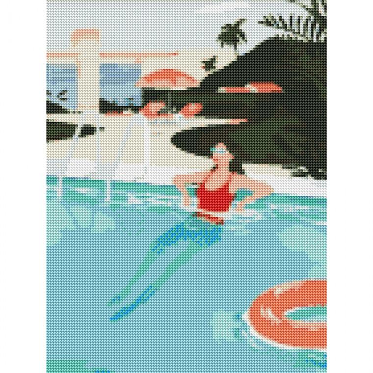 하모니아트 DIY보석십자수 캔버스형 30X40 여름휴가