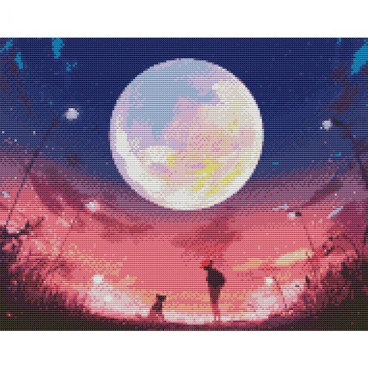 하모니아트 DIY보석십자수 캔버스형 40X50 그날밤 너와 나