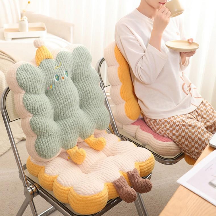 [큰손할인] 식빵방석 쿠션 등받이 귀여운 캐릭터 의자 폭신한 인테리어 사무실 인형 소파 선물 패브릭