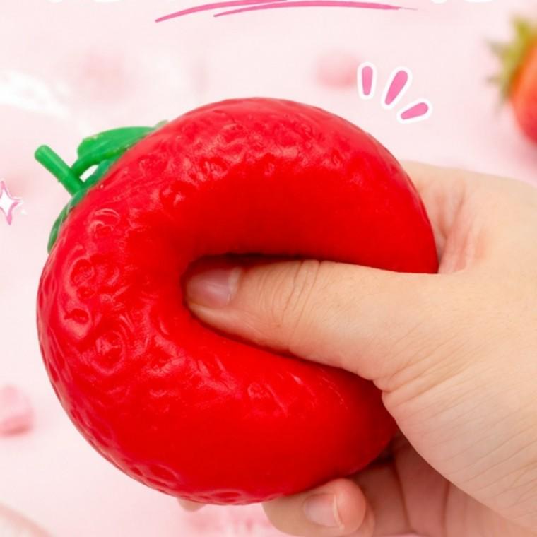 자광 말랑 꼬드득 딸기 크런치 슬랑이 1p 말랑쫀득 키덜트 촉감놀이 힐링장난감