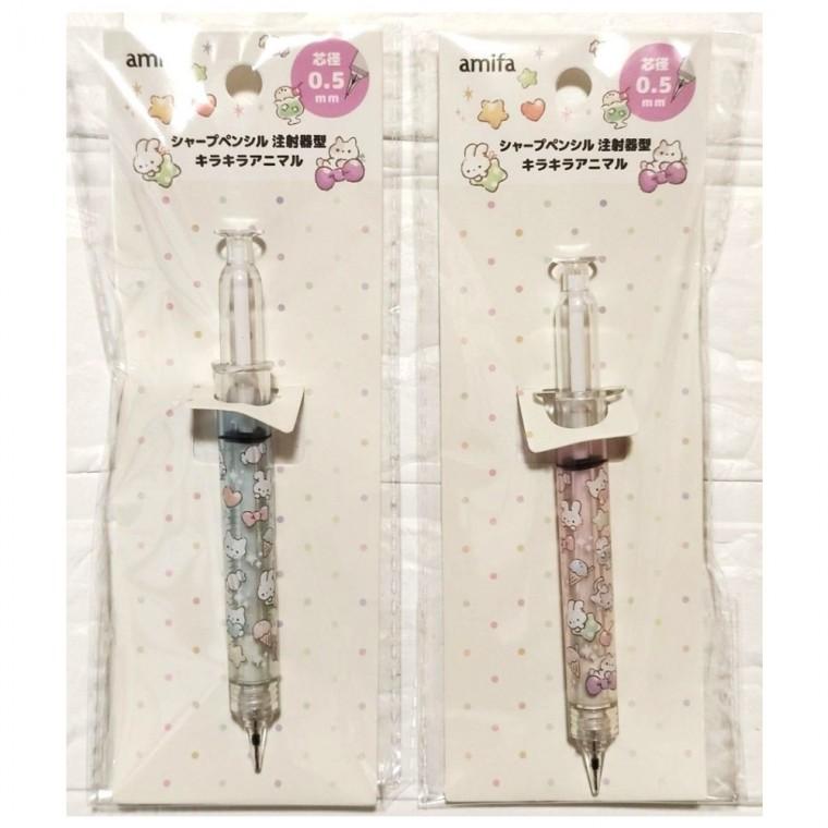 파스텔 주사기 샤프 0.5mm 캐릭터 팬시 필기구
