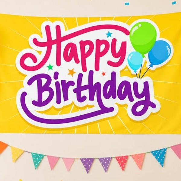 생일 용품 넓은 현수막 디자인으로 사진 촬영 시 배경으로 활용하기 좋은 홈파티 데코소품