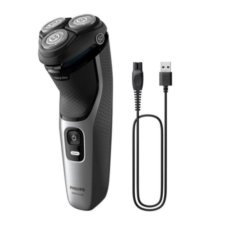 USB 휴대용 건습식 저자극 3중날 충전식 전기 면도기