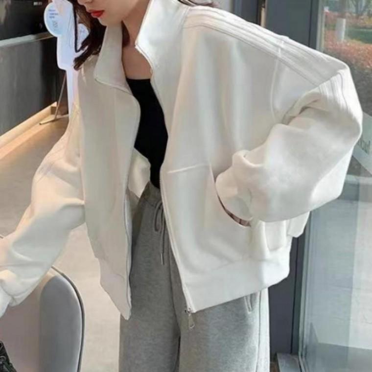 트레이닝 하이넥 집업 점퍼 가벼운 숏 자켓 운동 외투