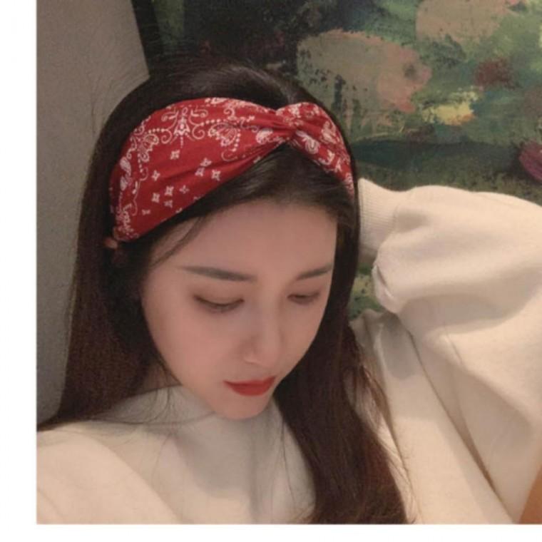 린네머리띠 헤어밴드 와이드 넓은터번 터번 꼬임패턴
