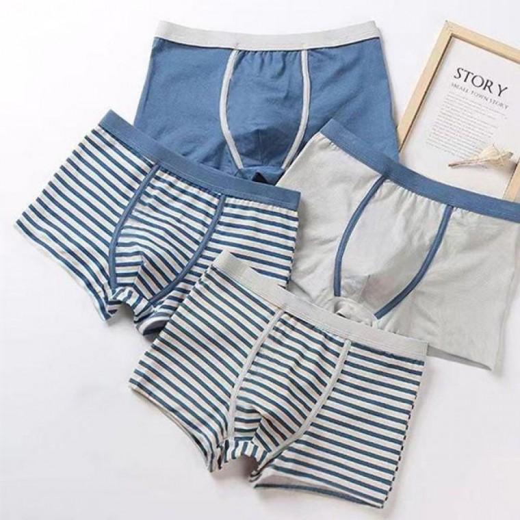 남아 아동 데일리 심플 스트라이프 사각 속옷 팬티 4종