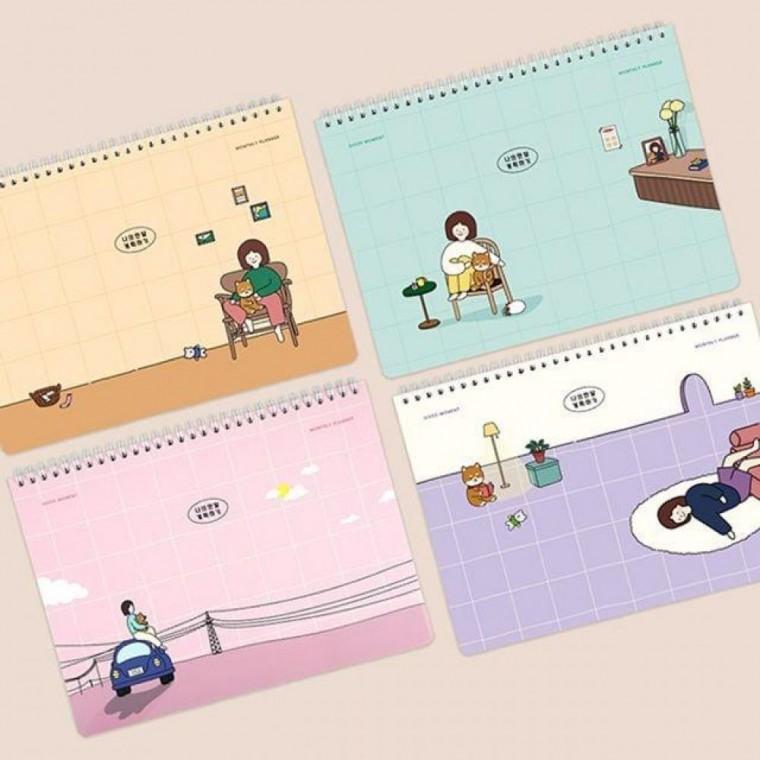 핑크풋 만년 먼슬리 플래너 스케줄러 노트 수첩