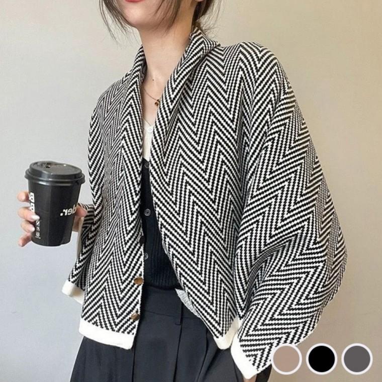 지그재그 다기능 보온 멀티 망토 스카프 세련된 심플 데일리 숄