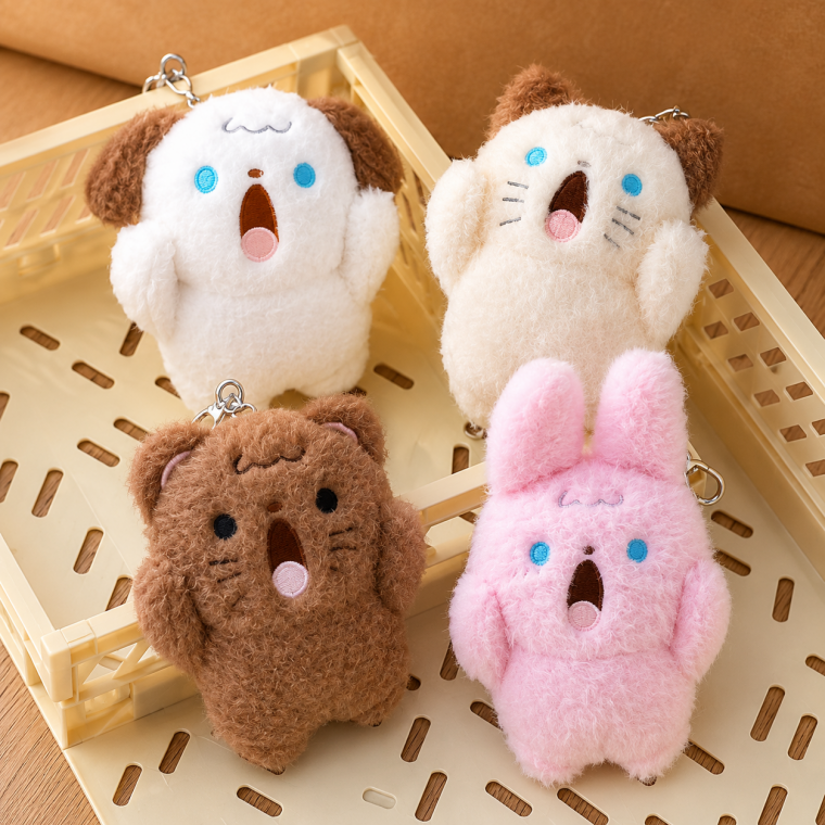 고양이 강아지 토끼 동물 봉제인형 키링 귀여운 가방고리 응원키링 우정템 단체선물