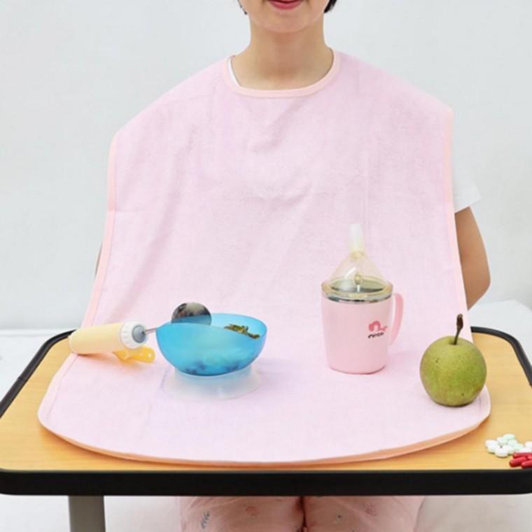 성인용 환자용 어르신 앞치마 방수 넓은 사각 턱받이