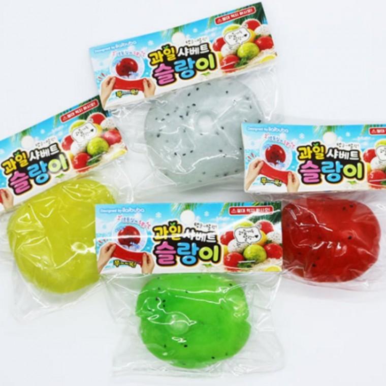 어린이 아동 장난감 말랑이 스퀴시 과일 샤베트 슬랑이
