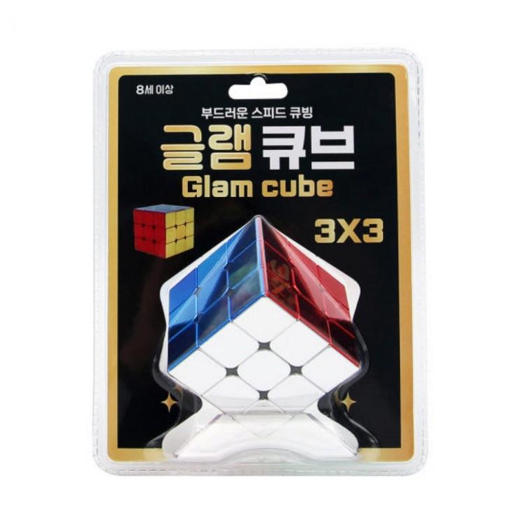 글램큐브 3X3 퍼즐큐브 받침포함 1개 큐브맞추기 척척이 도형돌리기 두뇌회전