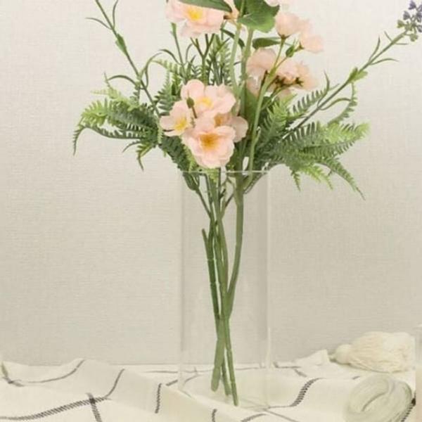 오브제 마카 인테리어 2P 850ml 꽃병 유리 화병
