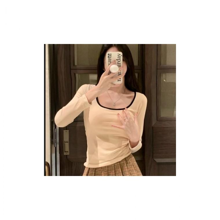 가을겨울 심쿵핏 여리 스퀘어넥 티