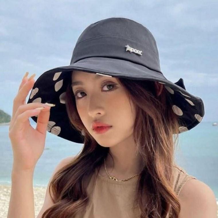 양면형 여성모자 여름 비치용 리버시블 챙라인