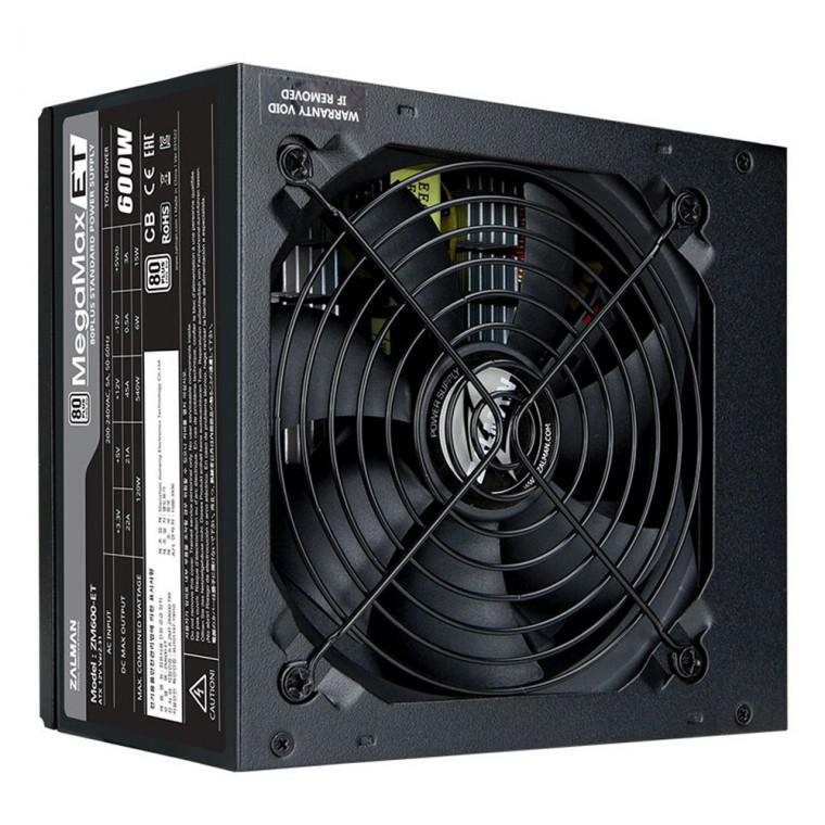 잘만파워 파워서플라이 MegaMax 600W ET 80Plus Standard 230V EU 컴퓨터 pc파워