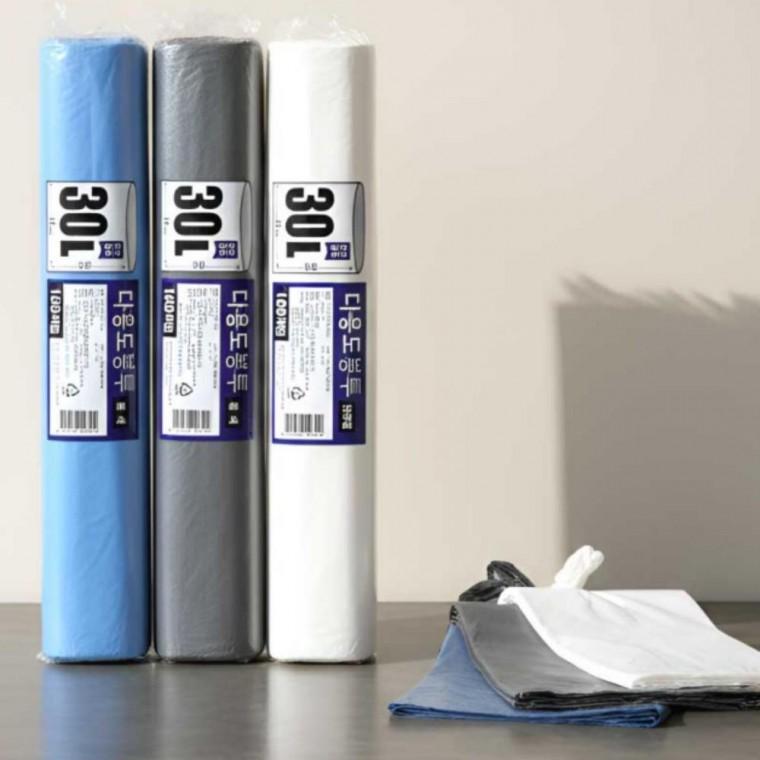 재활용 분리수거 비닐 봉투 30L 48x62 100매