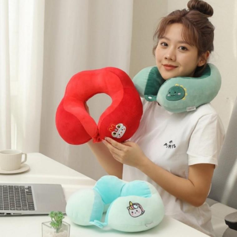 캐릭터 여행용 자동차 베개 차량용 U자 쿠션 목베개