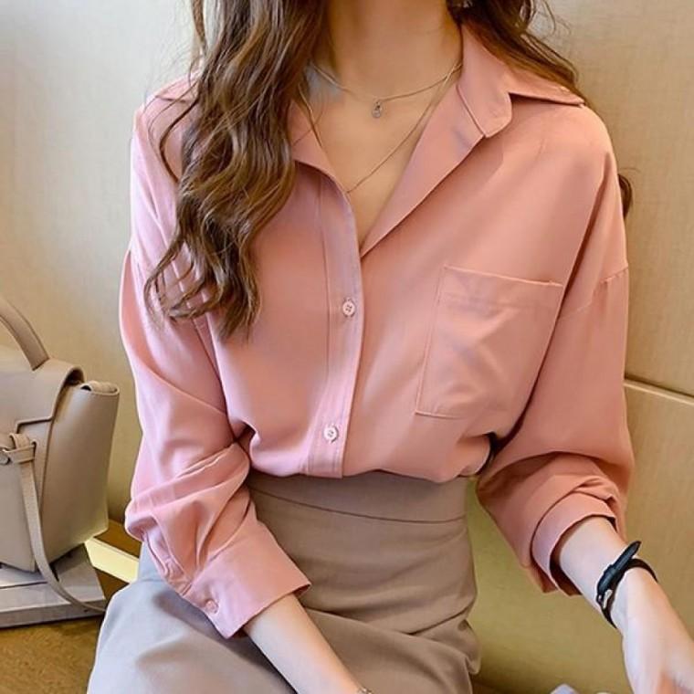 3컬러 블라우스 카라셔츠 캐주얼남방