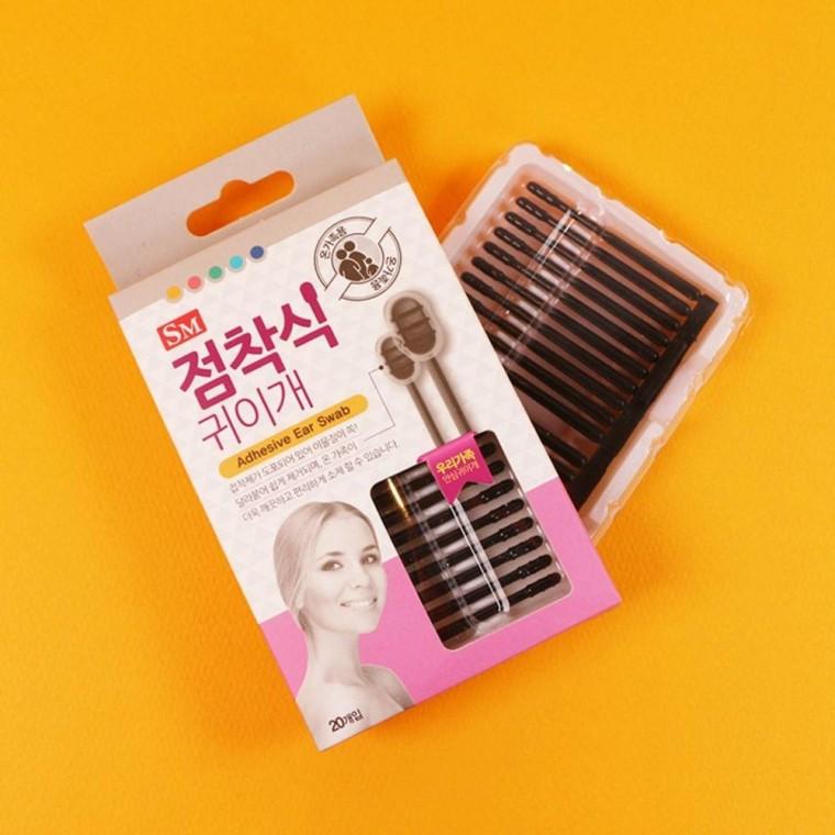점착식 귀이개 접착 면봉 20P 귓밥 귀지 제거