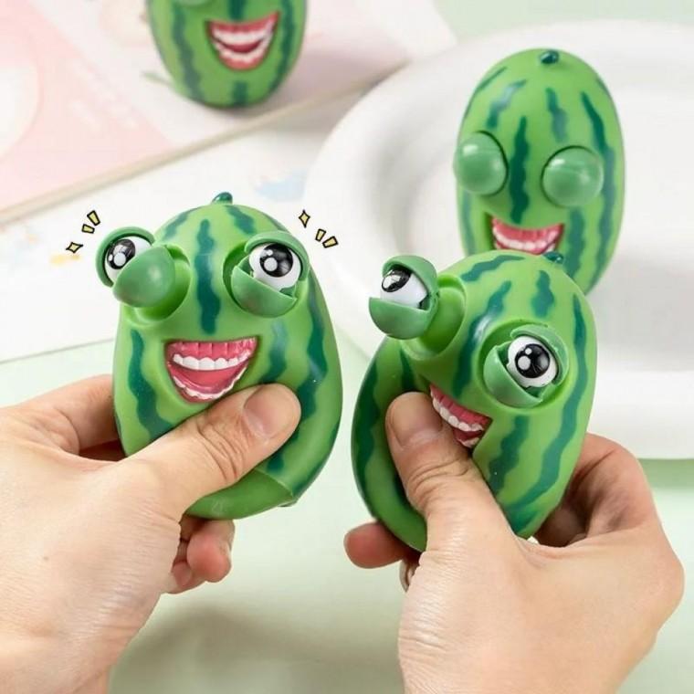 눈알 튀어나오는 수박 모찌 말랑이 스트레스볼 스퀴시 슬라임 액체괴물