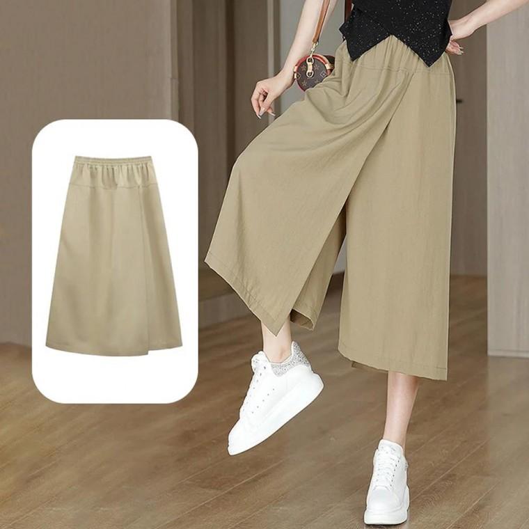 OSM-1006105 투컬러 랩 치마바지