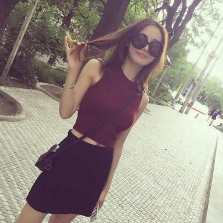 라운드넥 크롭티셔츠 여성 이너웨어 여름 골지