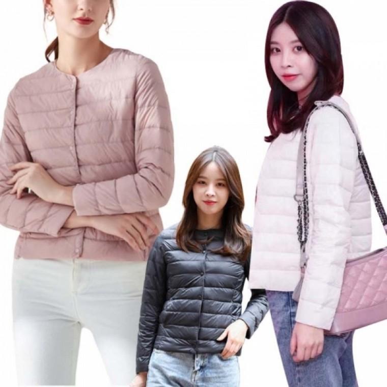 LD 깃털 솜털 부드러운 촉감 점퍼자켓 패딩 여성경량
