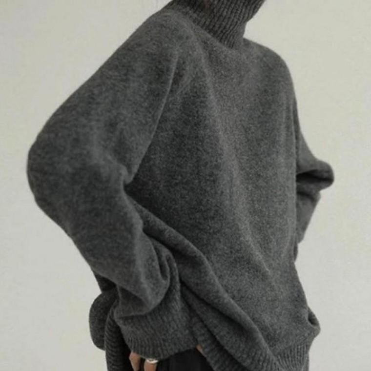 LD 따뜻하고 포근한 부드러운 캐주얼 넥스웨터