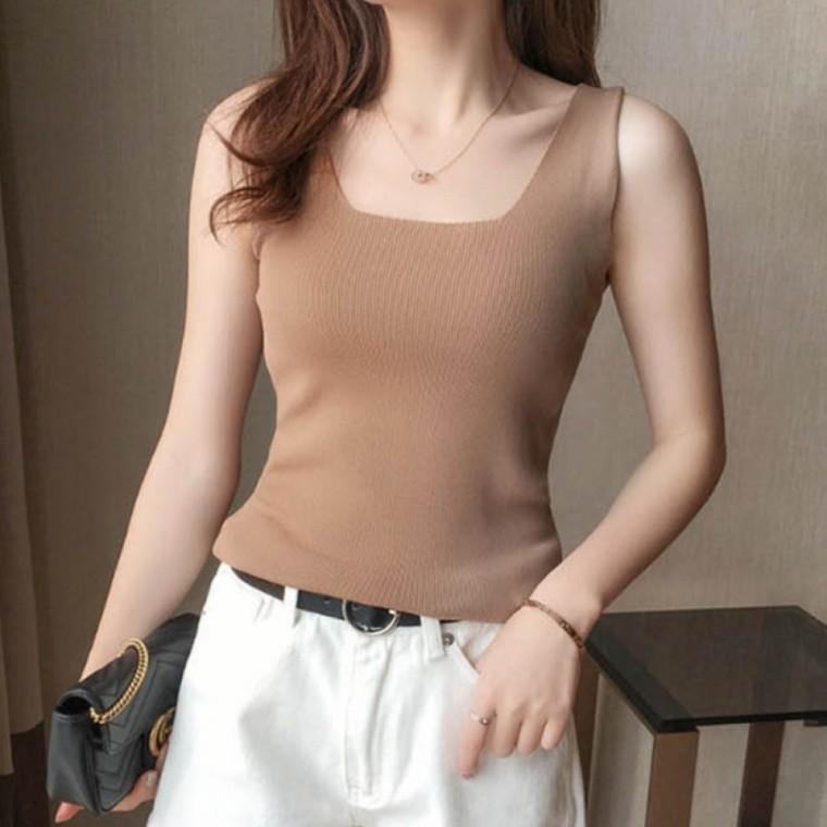 LD 받쳐입기 좋은 슬리브리스 스퀘어 민소매 나시