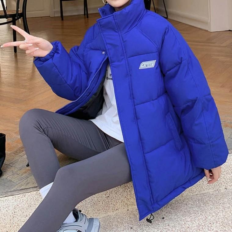 LD 컬러풀 패딩 점퍼 여자 아우터 미디 하프 겨울 잠바