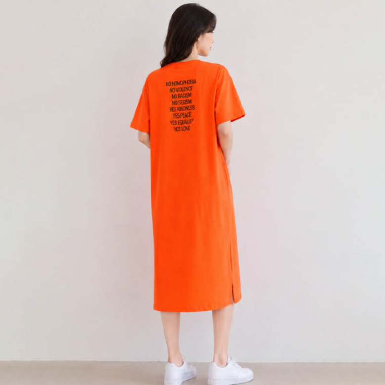 LD 비비드 색깔 반팔 원피스 시원한 여름 예스러브 프린팅 롱치마