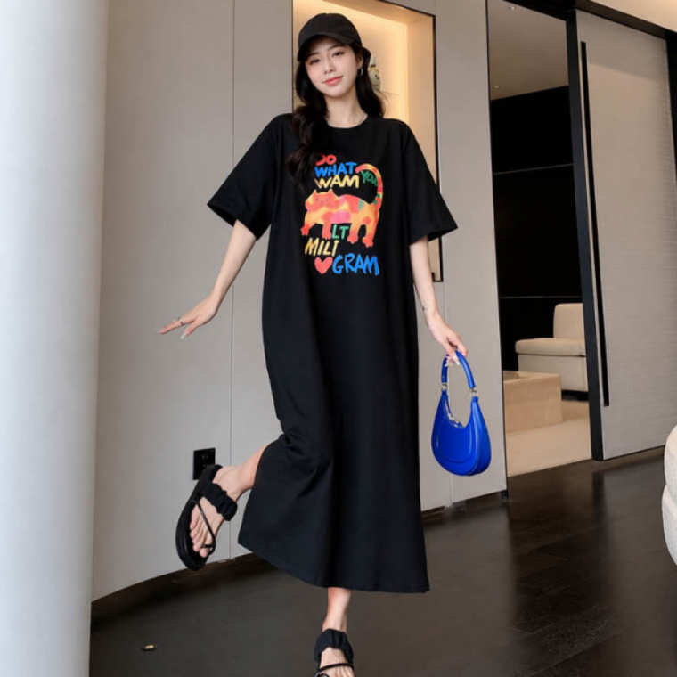 LD A라인 오버핏 원피스 롱치마 썸머 코디