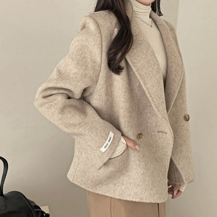 LD 탄탄한 더블버튼 코트 따듯한 겨울 코디 트렌디 자켓
