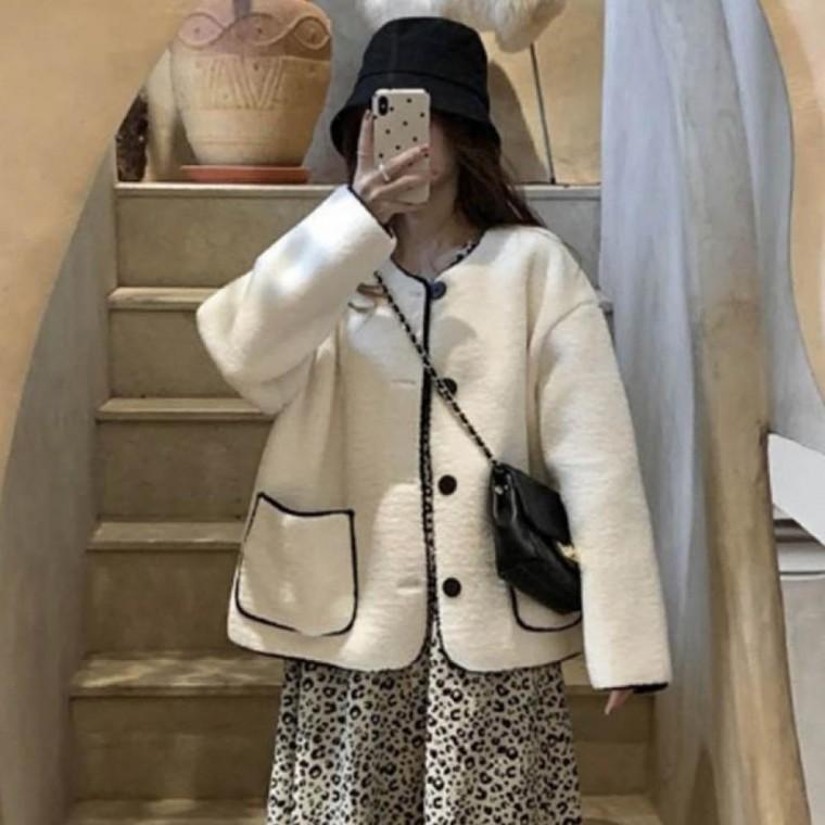 LD 포근한 가디건 겨울 사무실 점퍼 양털 몽실몽실 도톰 뽀글이 아우터