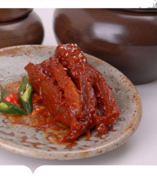 더덕 장아찌(500g) 한국전통 식품 건강 효능 반찬 장아찌 젓갈 더덕