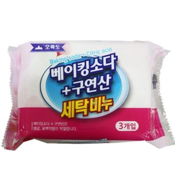 세탁 베이킹소다 3개입 오륙도 비누 빨래비누 구연산
