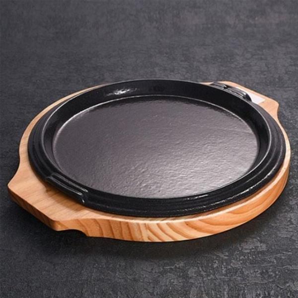 코팅 주물팬 무쇠팬 고기불판 스테이크팬 20cm 원형