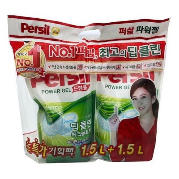 2p 빨래 세탁 드럼 리필 세제 1.5L 퍼실 세탁기