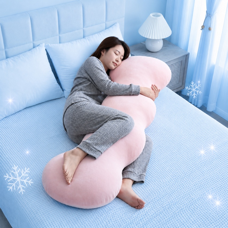 냉감 꽈배기 바디필로우 침대 등받이 전신 긴 쿨링 다리베개 편한 수면 애착