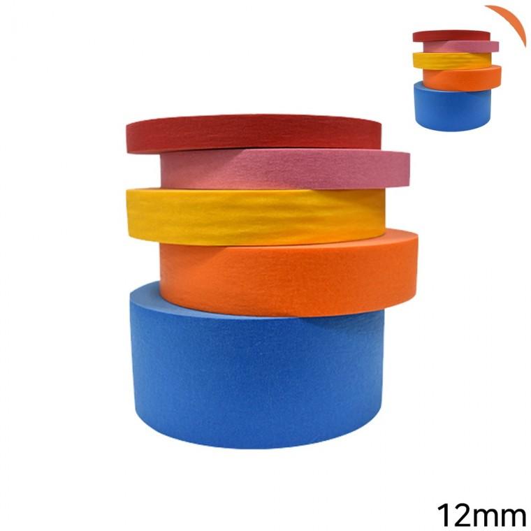 컬러 마스킹테이프 주황 12mm x 40m 페인트마스킹테이프 페인트테이핑 커버링