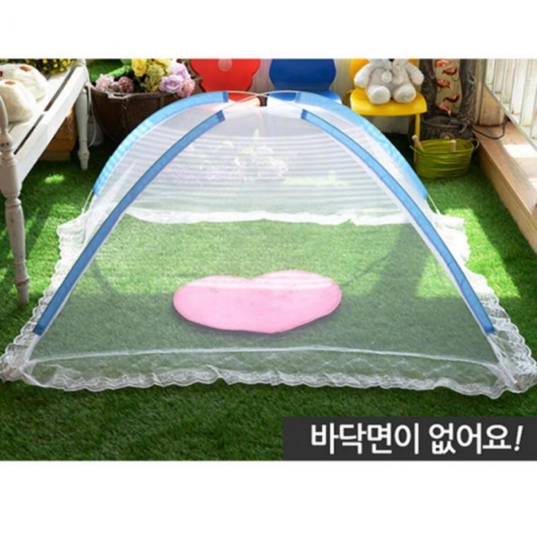 원터치 유아 아기 침대 모기장 휴대용 접이식 캠핑용 벌레차단망