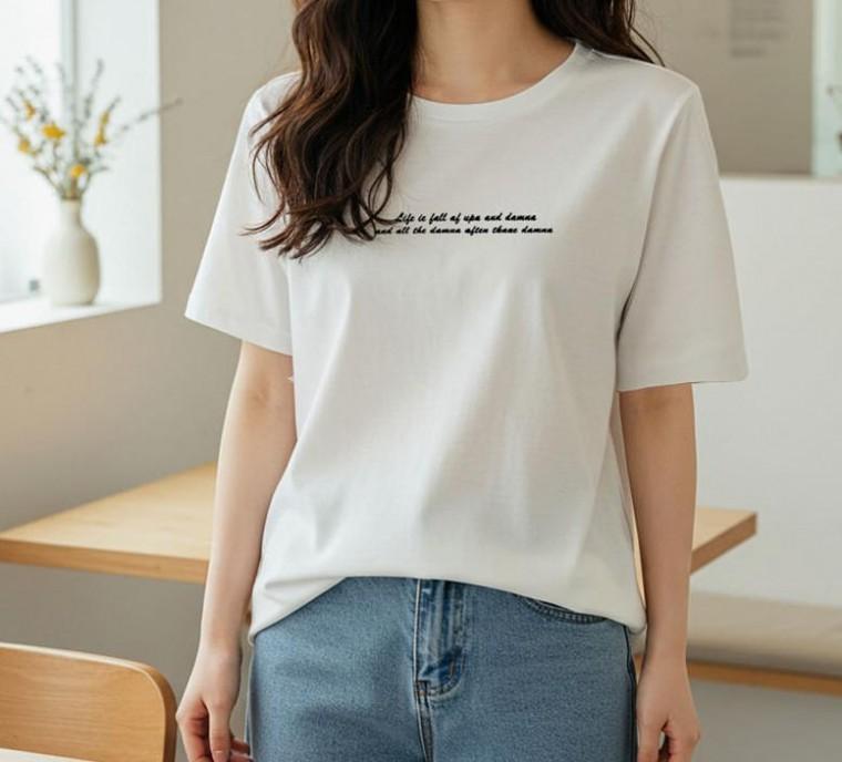 라운드티 여자반팔티셔츠 여자오버핏반팔
