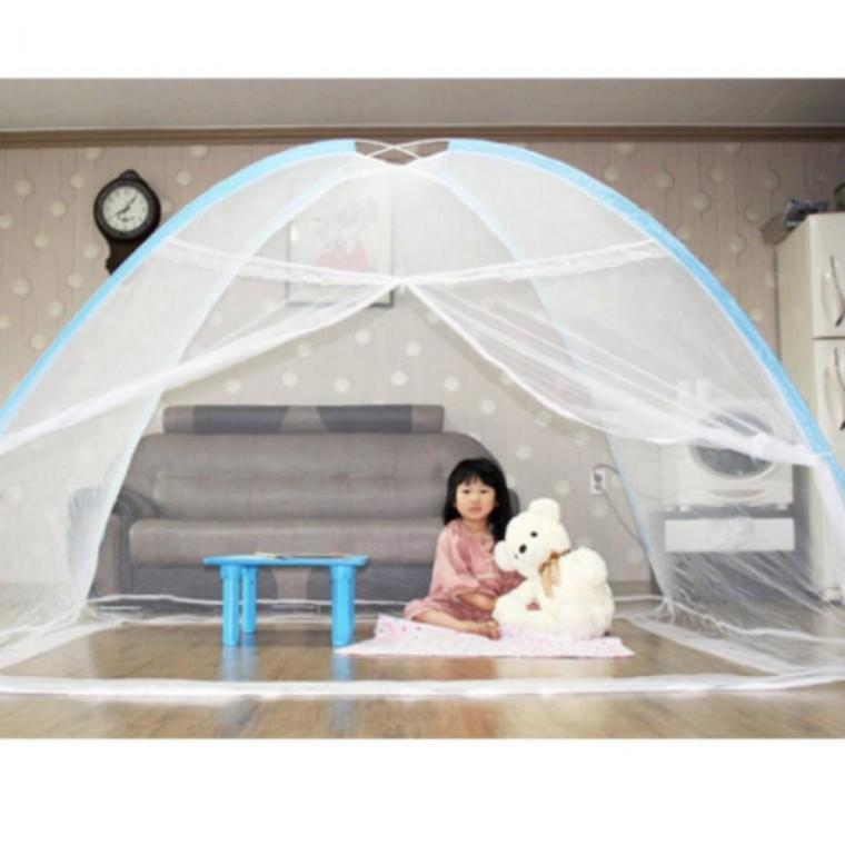 가족용 원터치 모기장 접이식 야외 침대 방충망 벌레차단메쉬망