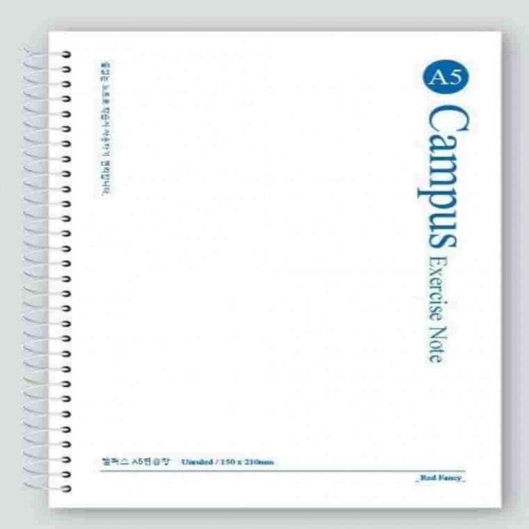 A5 연습장 색상랜덤 스프링연습장 키워드노트 줄없는노트