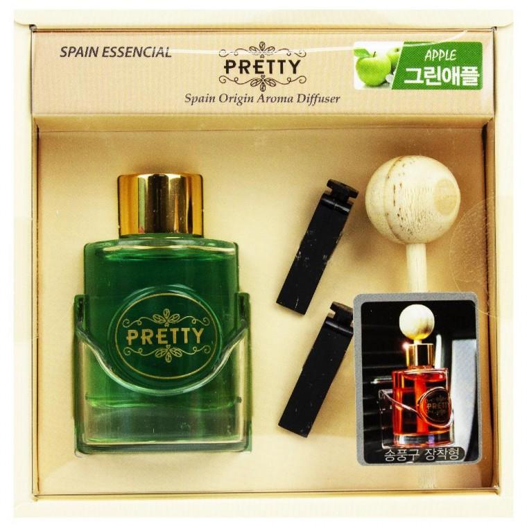 프리티 차량 송풍구 장착형 디퓨저 30ml-사과향